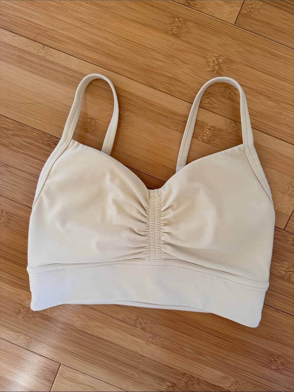 Lululemon athletica Cream Ruched Wireless Bralette